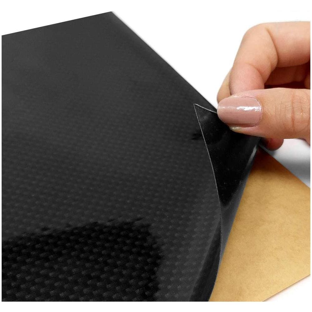 Foglio Pellicola Adesiva Per Plastiche, Carbonio, 33 X 48 Cm - Foto 1