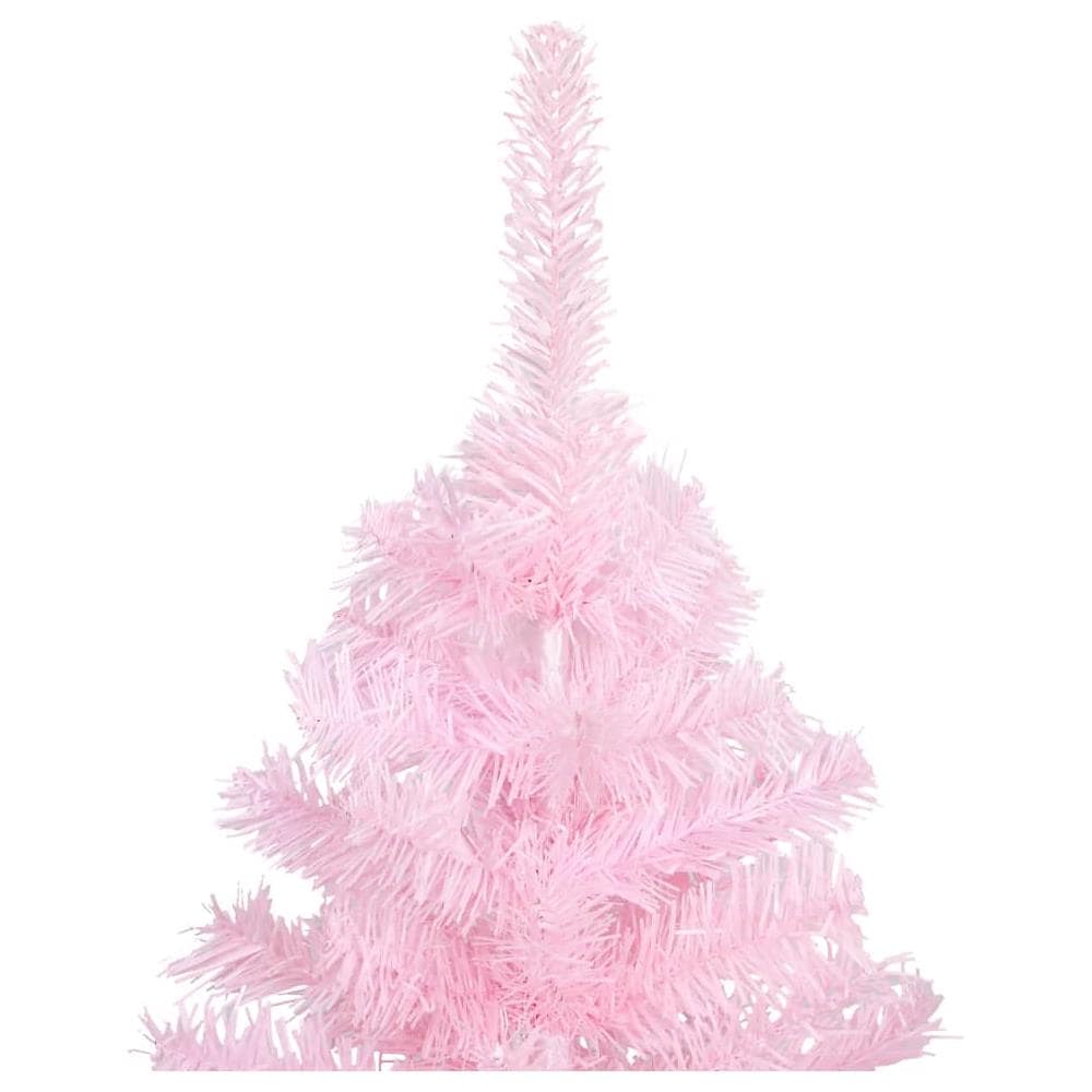 Set Albero Natale Artificiale con LED Palline Rosa 150 cm PVC - Foto 3