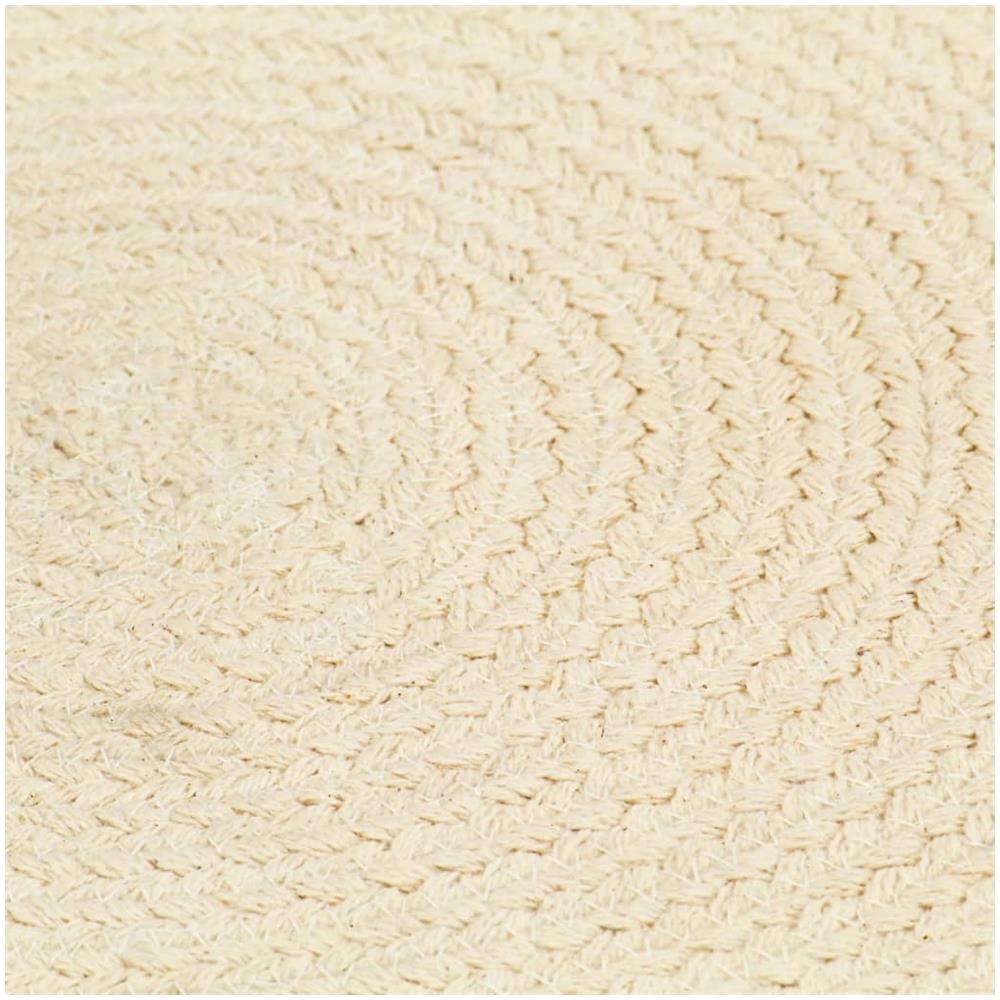 Tovagliette 6 Pz Naturale Neutro 38 Cm Rotonde In Cotone - Foto 3