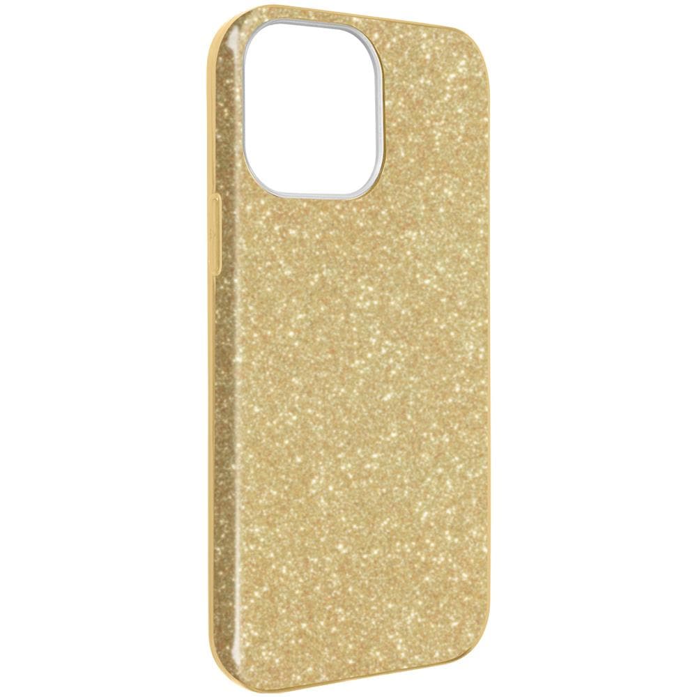 Cover Iphone 13 Pro Silicone Semi-rigido Con Paillette Amovibili Oro - Foto 1