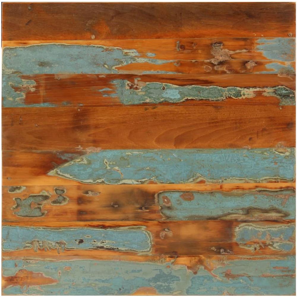 Tavolino Da Salotto 68x68x35 Cm In Legno Massello Di Recupero - Foto 3