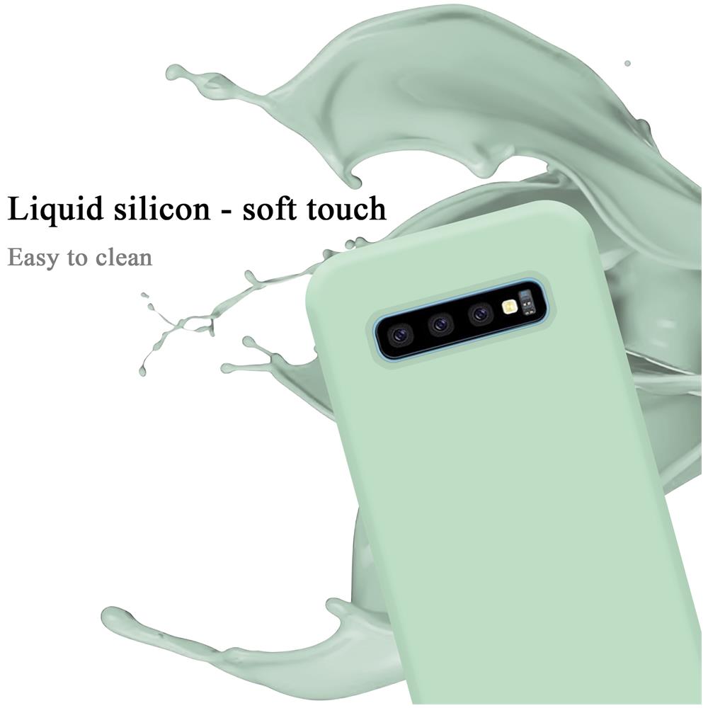 Custodia Compatibile Con Samsung Galaxy S10 Plus In Liquid Verde Chiaro - Coperchio Protettivo In Silicone Tpu Flessibile - Foto 2