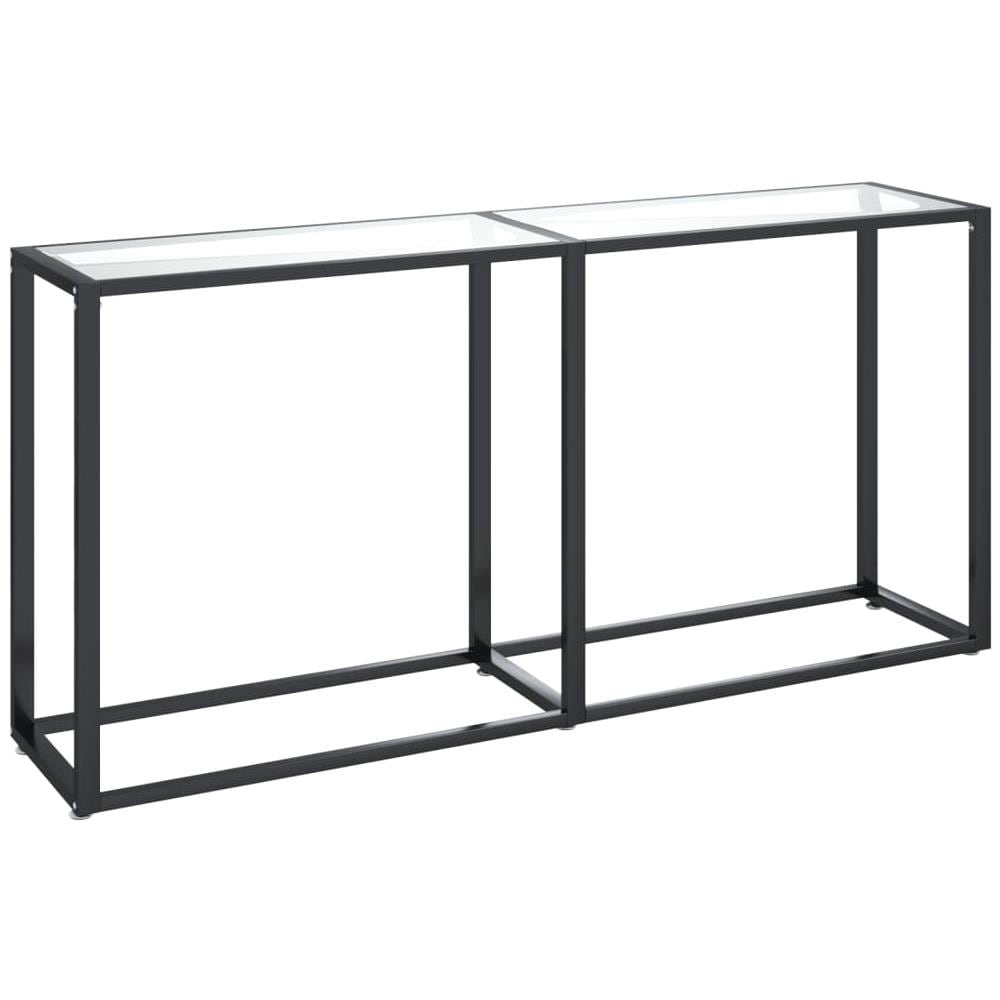 Tavolo Consolle Trasparente 160x35x75,5 Cm In Vetro Temperato - Foto 2