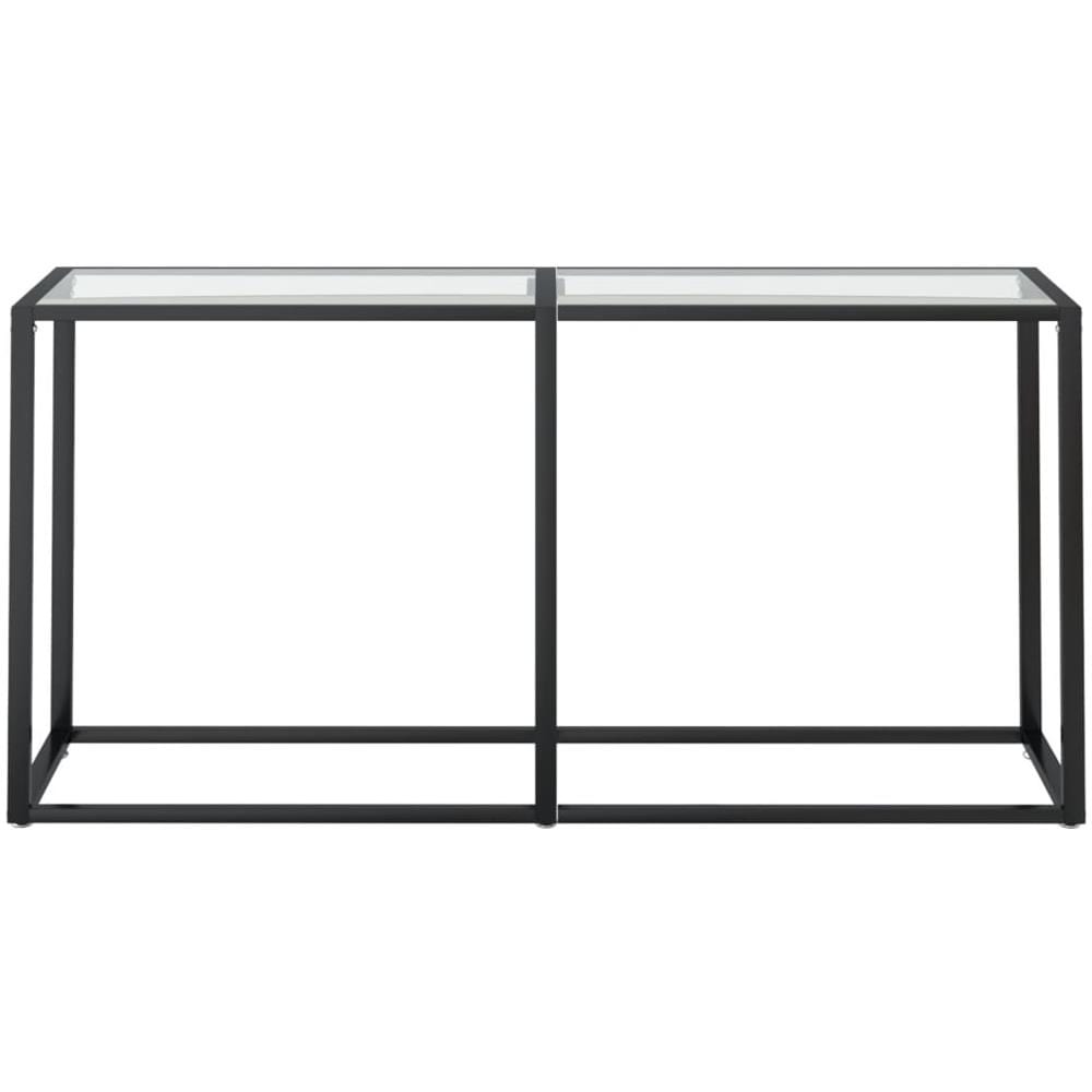 Tavolo Consolle Trasparente 160x35x75,5 Cm In Vetro Temperato - Foto 3