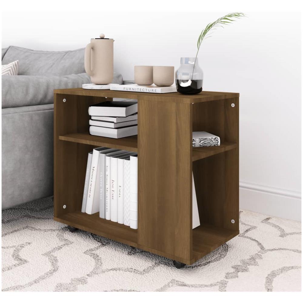 Tavolino Da Salotto Rovere Marrone 70x35x55cm Legno Multistrato - Foto 3