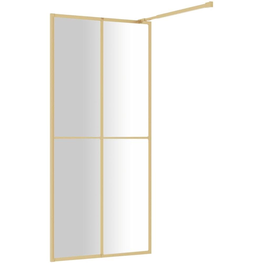 Parete Per Doccia Walk-in Vetro Trasparente Esg 100x195 Cm Oro - Foto 2