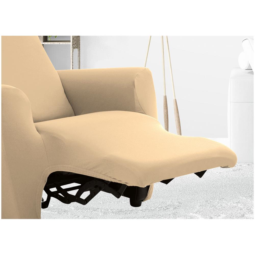 Copripoltrona Reclinabile Elasticizzato Antimacchia Magic Tinta Unita Panna Poltrona Relax Idrorepellente - Foto 5