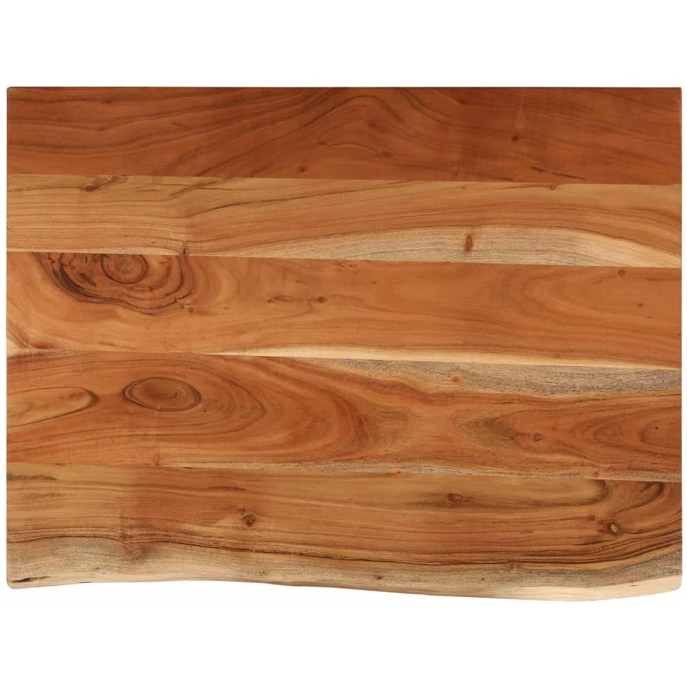 Piano Bagno 80x60x2,5 Cm Rettangolare Legno Massello Di Acacia - Foto 2