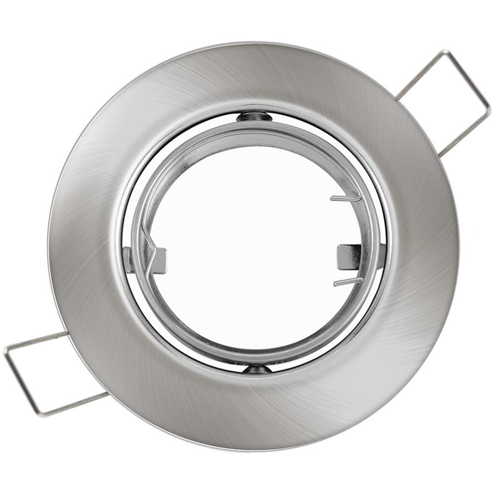 Porta Faretto Portafaretto Supporto Orientabile Incasso Gu10 Mr16 Satinato - Foto 1