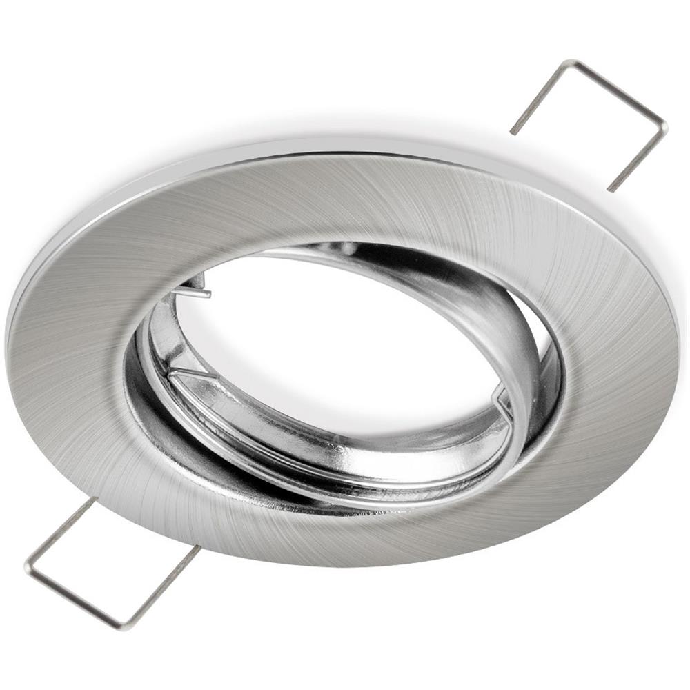 Porta Faretto Portafaretto Supporto Orientabile Incasso Gu10 Mr16 Satinato - Foto 2