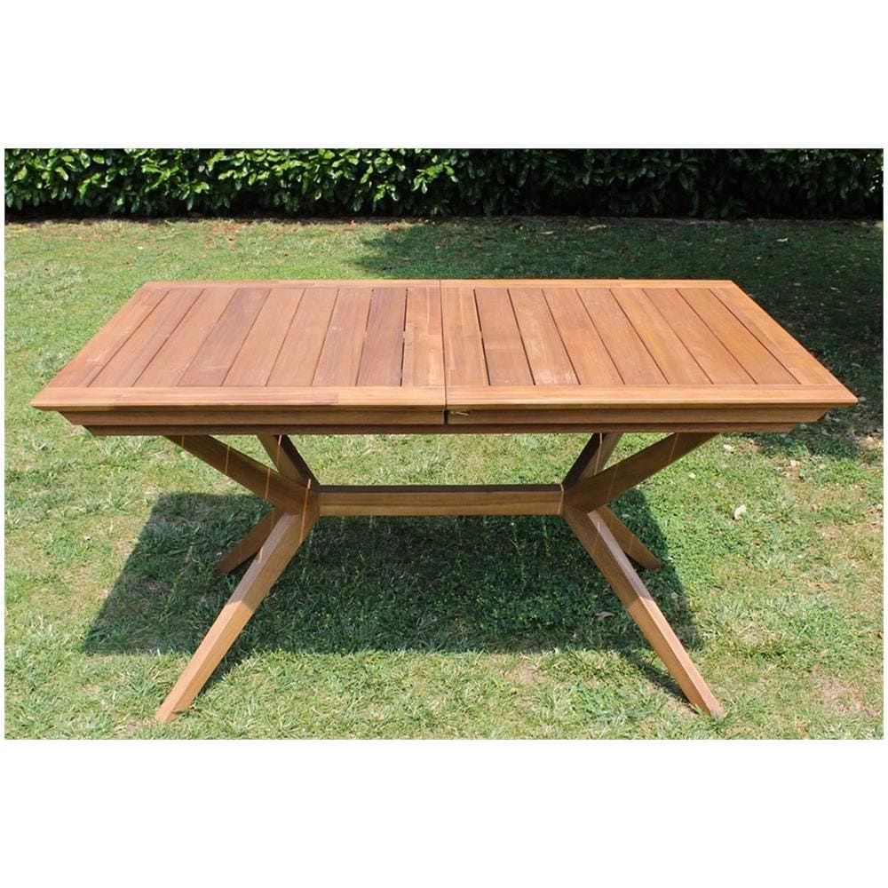 Tavolo Rettangolare Allungabile In Legno Di Acacia 180/240 X 90 Per Esterno Giardino Portico Ristorante Bar Hotel Albergo - Foto 1
