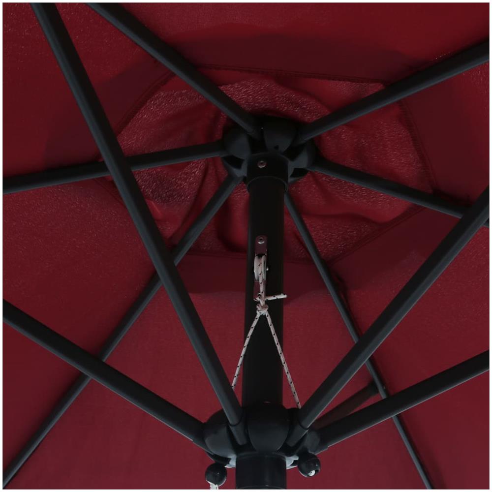 Ombrellone Rosso Borgogna 200x211 Cm In Alluminio - Foto 2