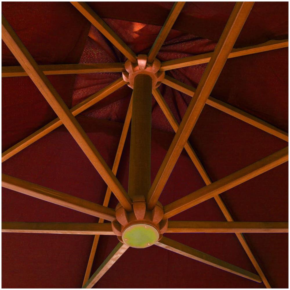 Ombrellone A Sbalzo Terracotta 3x3 M Palo In Abete Massello - Foto 2