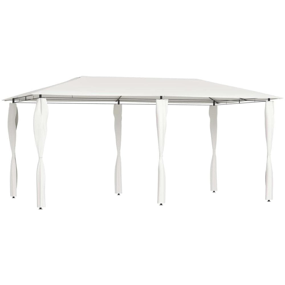 Gazebo con Montanti Rivestiti 2,98x5,3x2,59 m Crema 160 g /m² - Foto 1