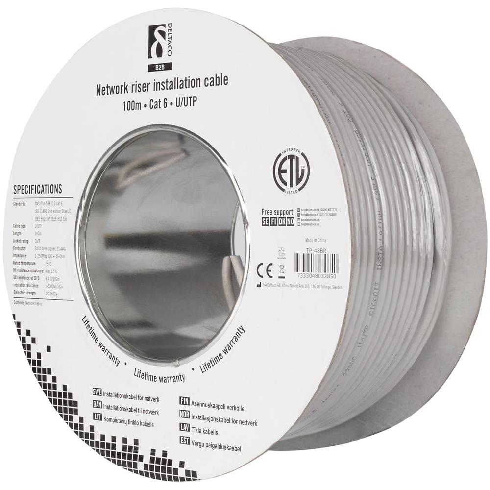 Cavo Di Installazione Riser U / Utp Cat6, Tamburo Da 100 M, 250 Mhz, Condiviso - Foto 1