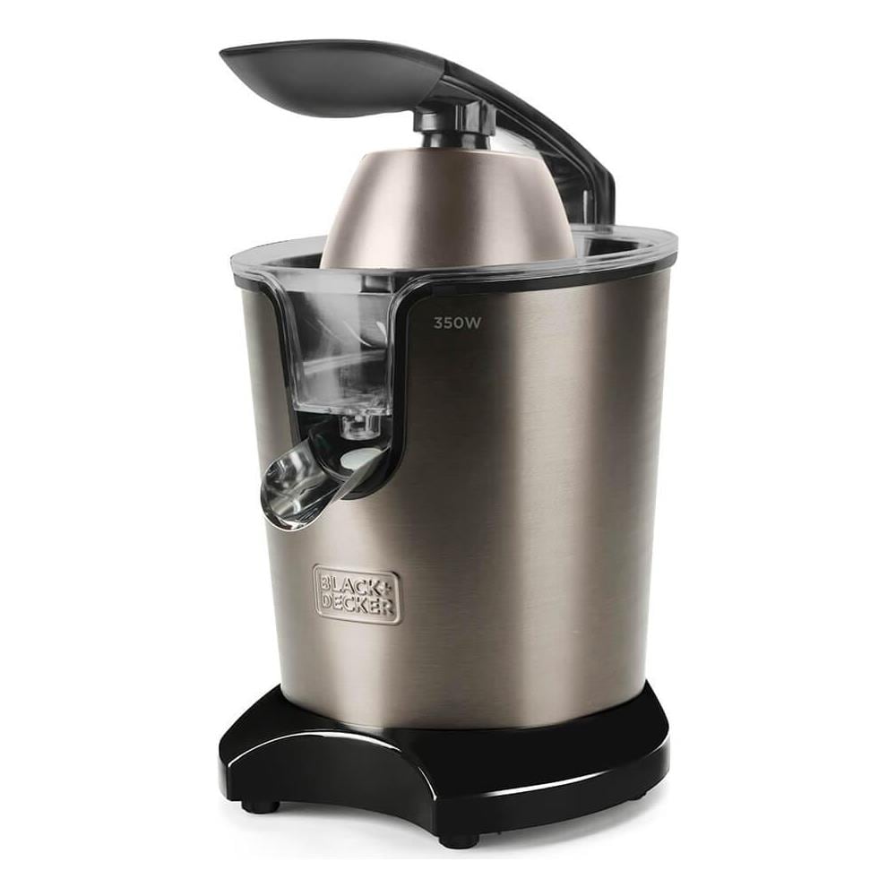 Spremiagrumi Elettrico con Leva Potenza 350 W Colore Acciaio Inox / Nero - Foto 1