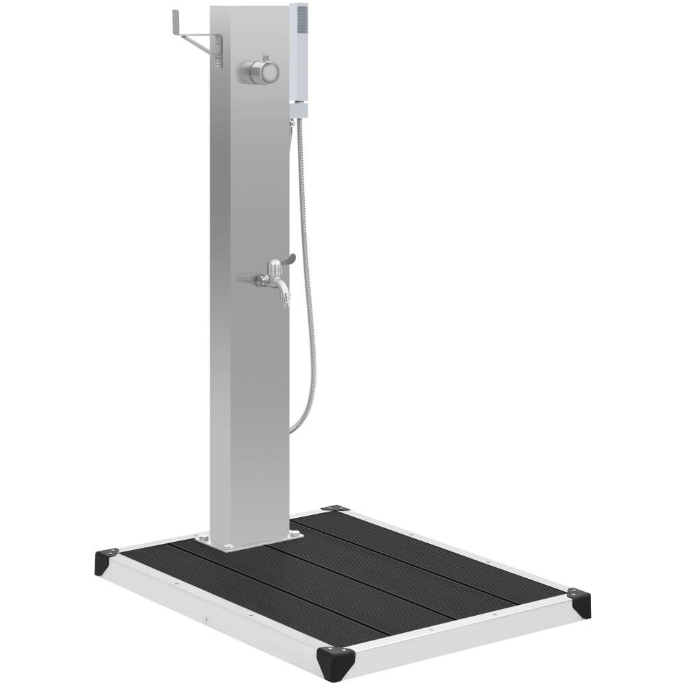 Doccia da Esterno con Piatto in WPC Acciaio Inossidabile - Foto 3