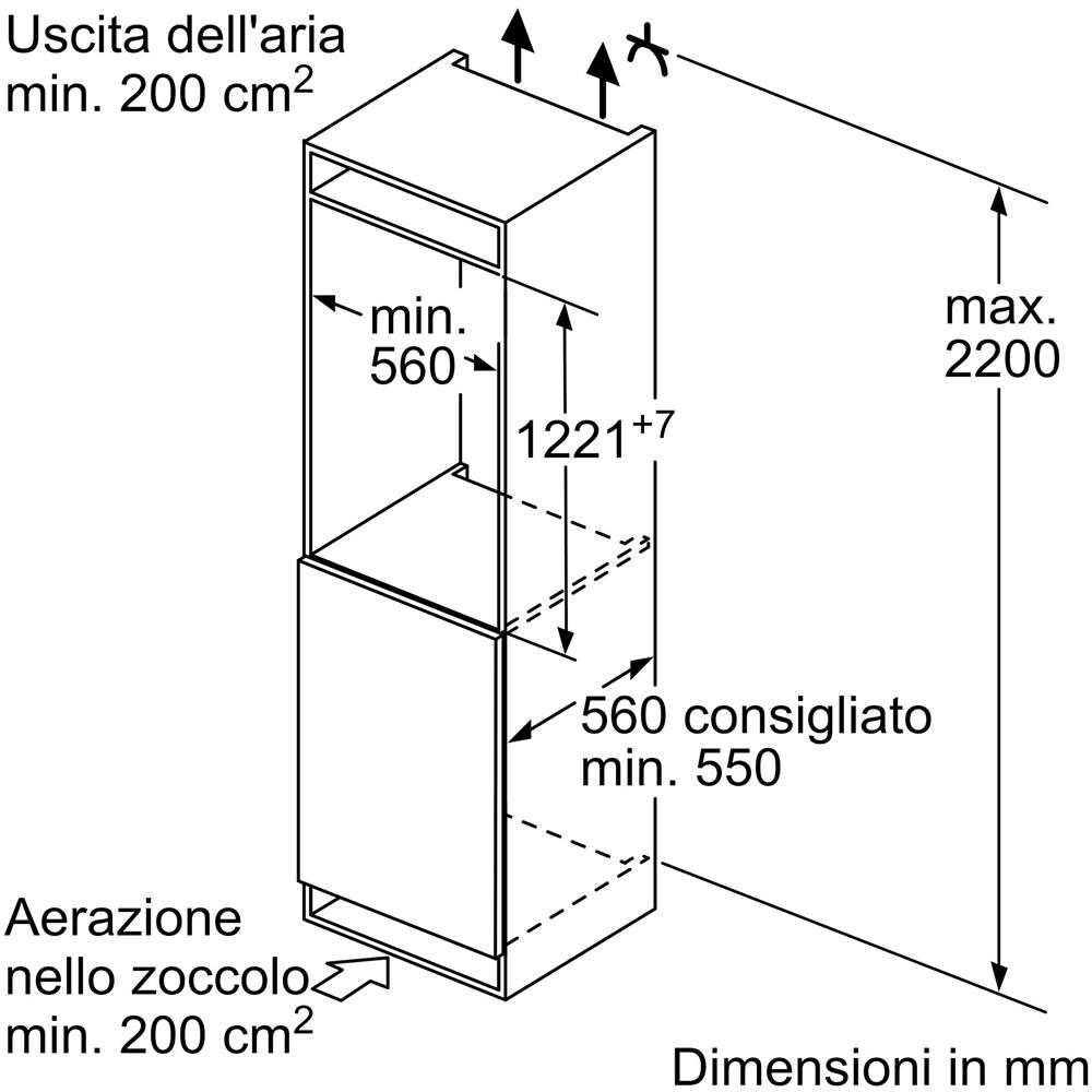 Frigorifero Monoporta da Incasso KIR41VFE0 EcoAirflow Classe E Capacità Netta 204 Litri - Foto 10