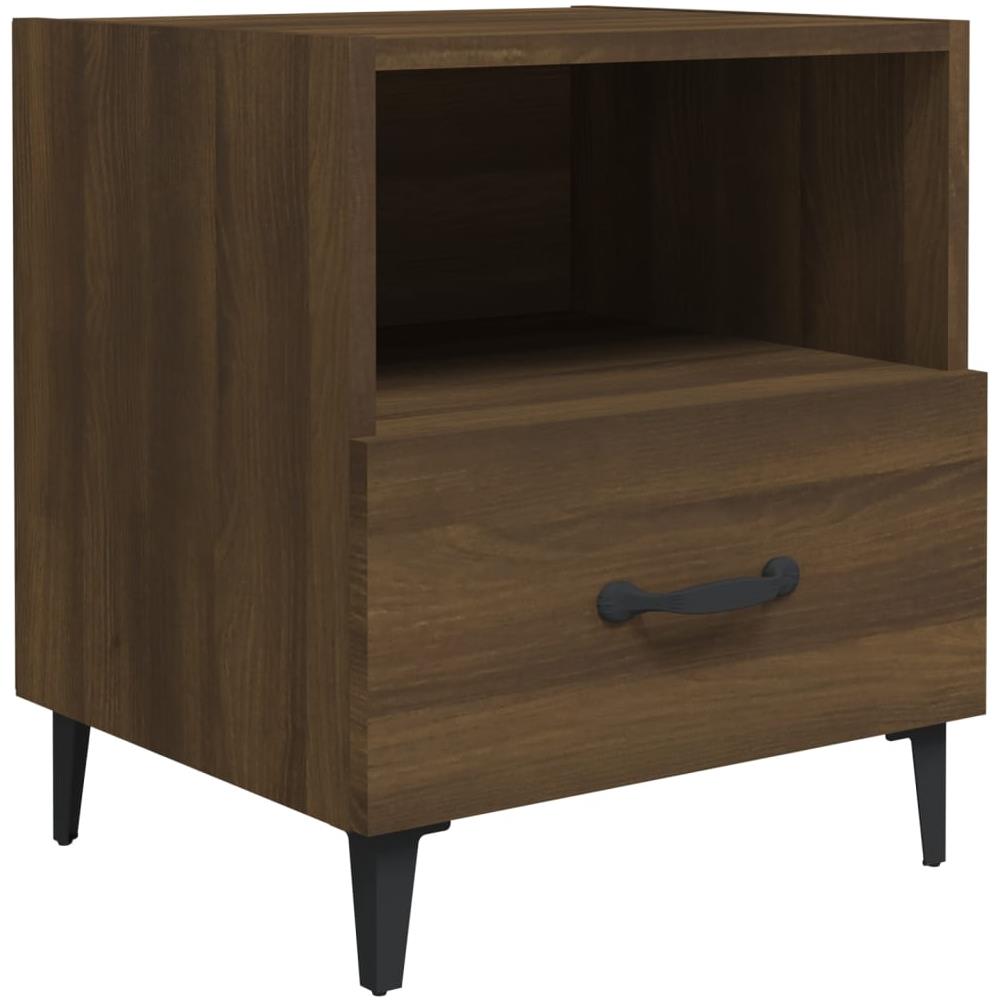 Comodini 2 Pz Rovere Marrone In Legno Multistrato - Foto 2