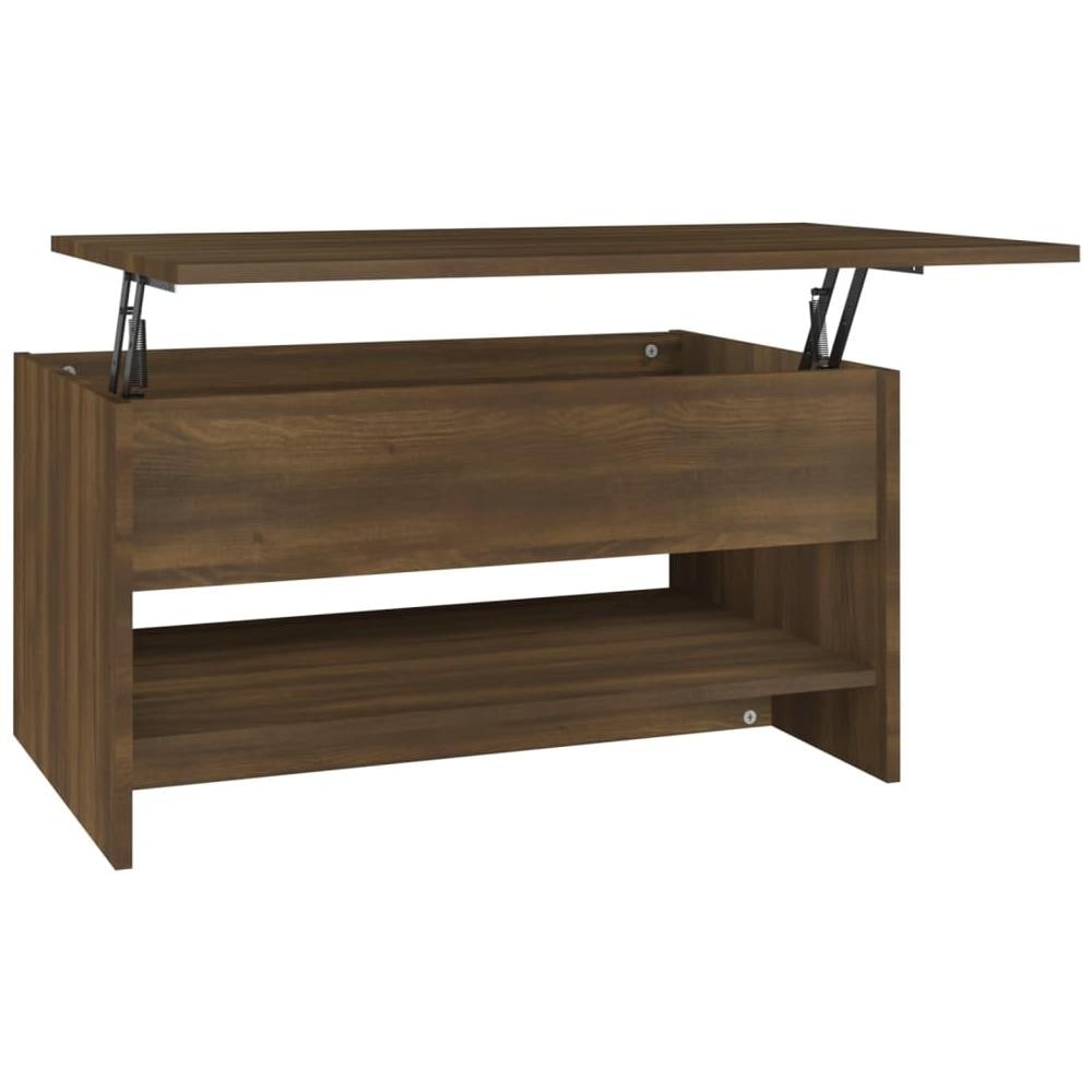 Tavolino Da Salotto Rovere Marrone 80x50x40cm Legno Multistrato - Foto 2