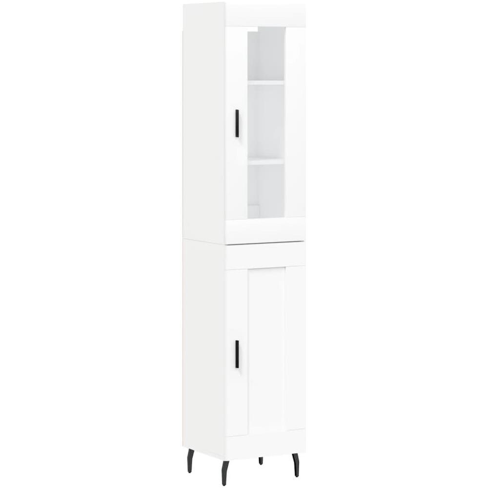Credenza Bianca 34,5x34x180 Cm In Legno Multistrato - Foto 2