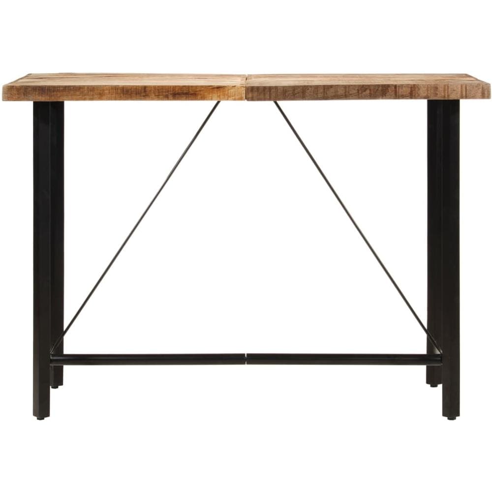 Tavolino Da Bar 150x70x107 Cm Legno Massello Di Mango E Ferro - Foto 2