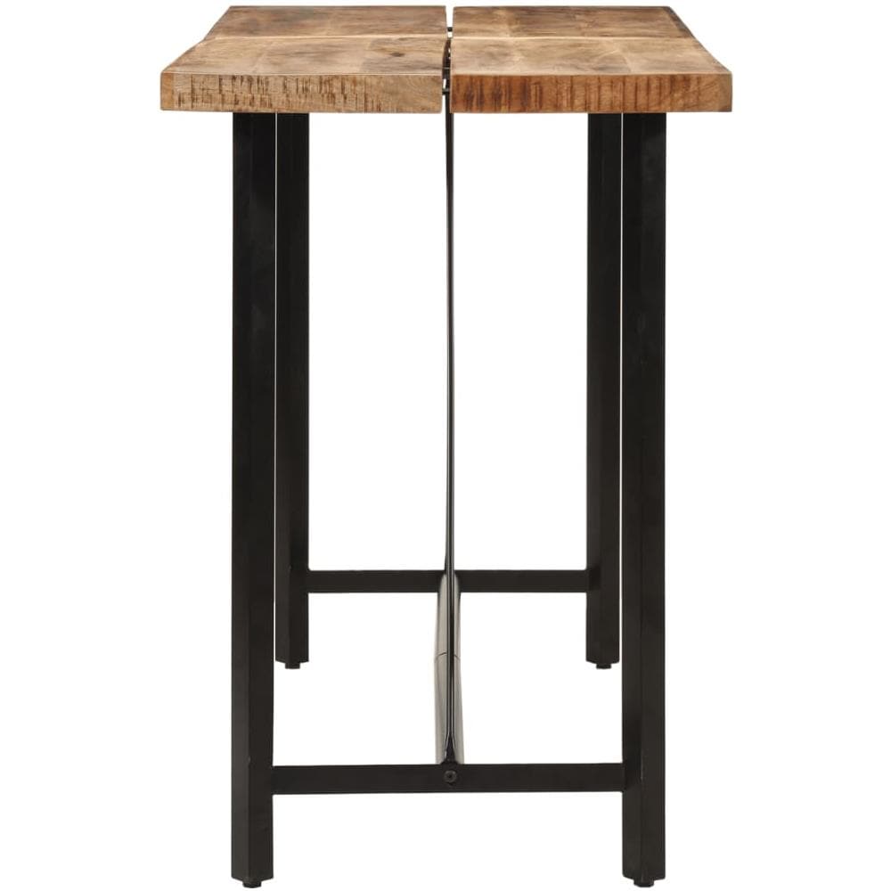 Tavolino Da Bar 150x70x107 Cm Legno Massello Di Mango E Ferro - Foto 3