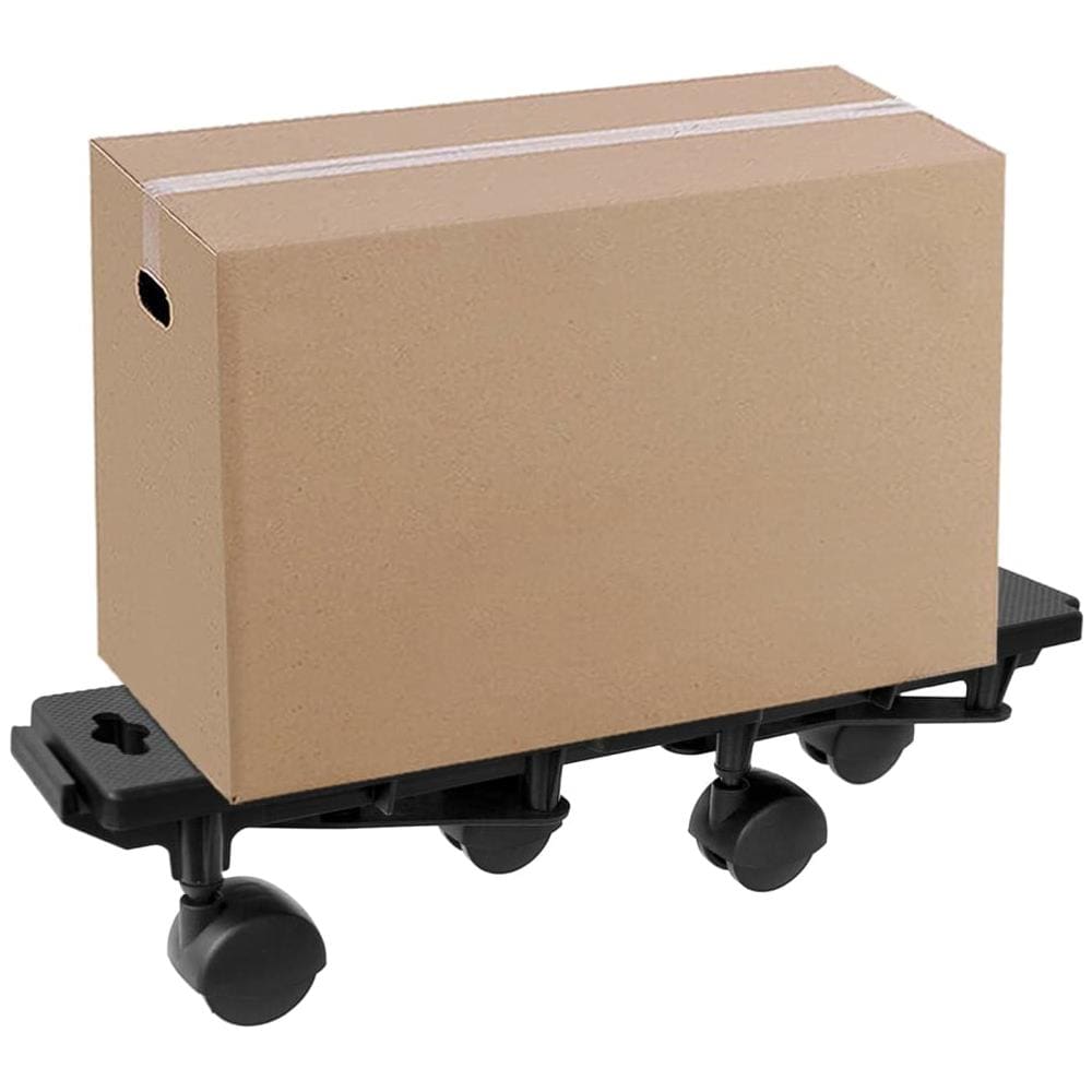 Carrelli Per Traslochi Con 4 Ruote 2pz Neri Polipropilene 170kg - Foto 2