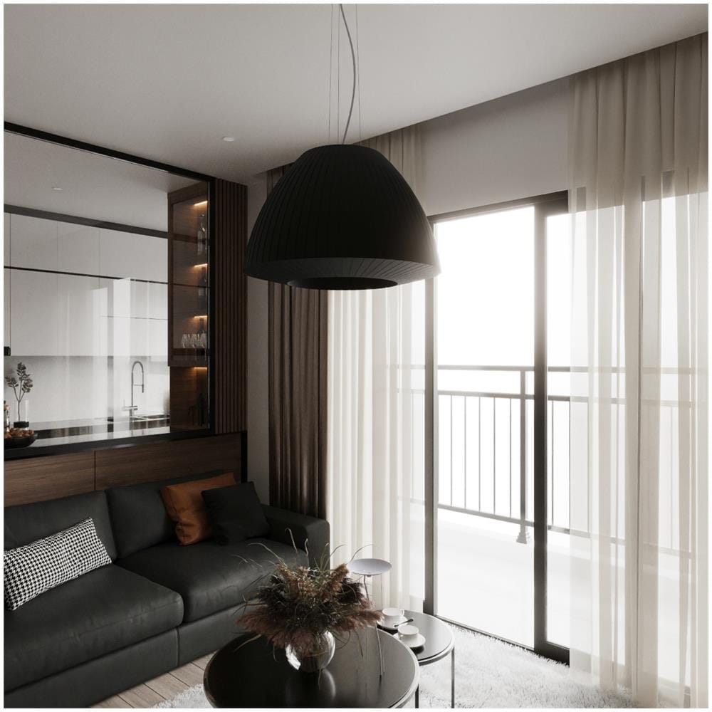 Sollux Lighting Lampadario Bella 60 Nero Sl.0734 - Moderno Lampadari Nero 138x60x60 Cm - Foto 7