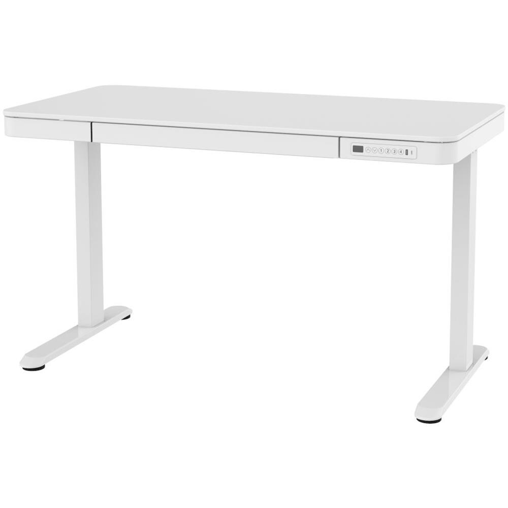 Scrivania con regolazione elettrica dell'altezza 140x70 ET119W-C bianco - Foto 1