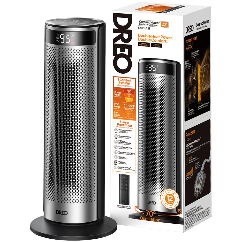 Dreo Termoventilatore Ceramico Solaris SH628, 2000W, Riscaldatore Elettrico Rapido - Foto 2