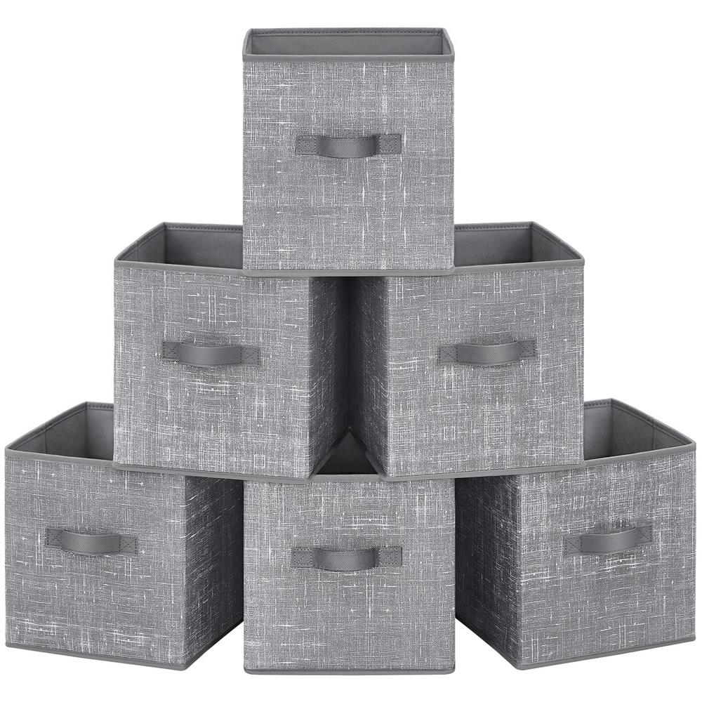 ORGANIZER X6 Set di contenitori in tessuto grigio salvaspazio x6 - Foto 1