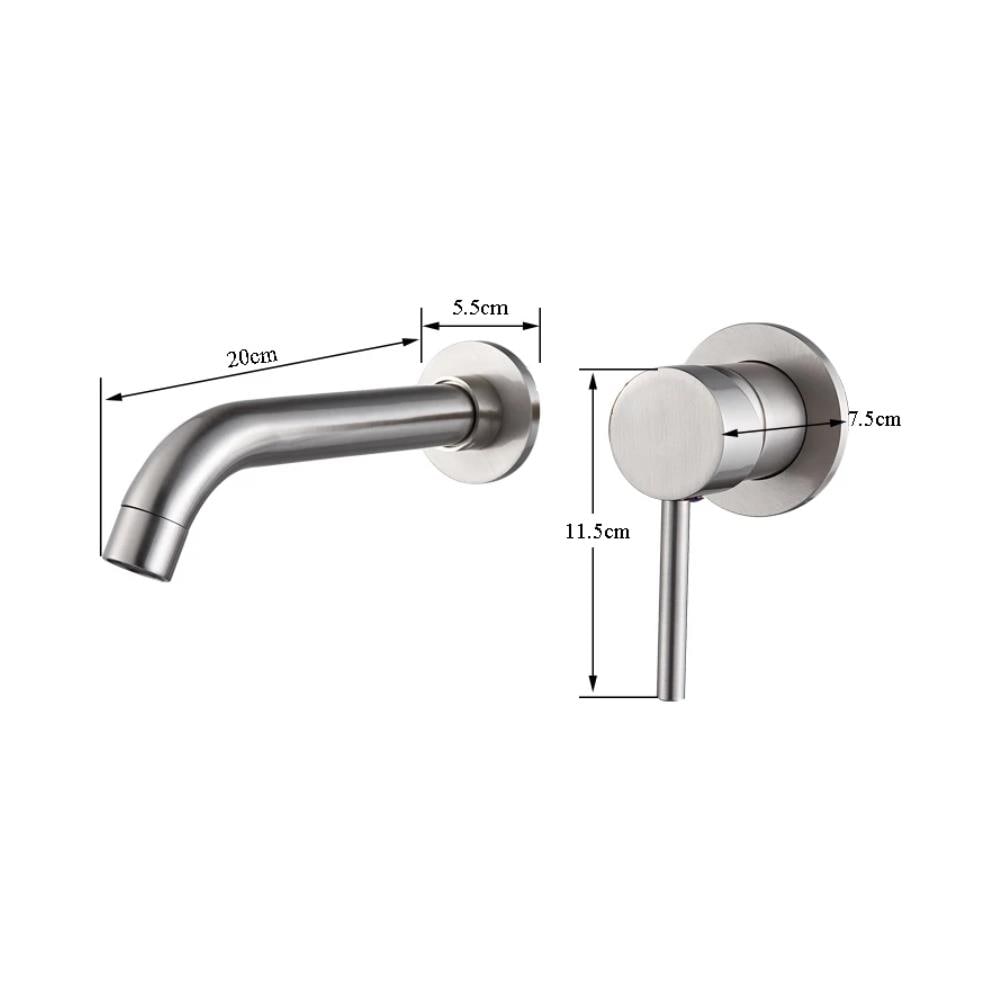 Rubinetto per lavabo da bagno, Blackswan, tipo M70, modello cromato, misura 20 cm - Foto 4