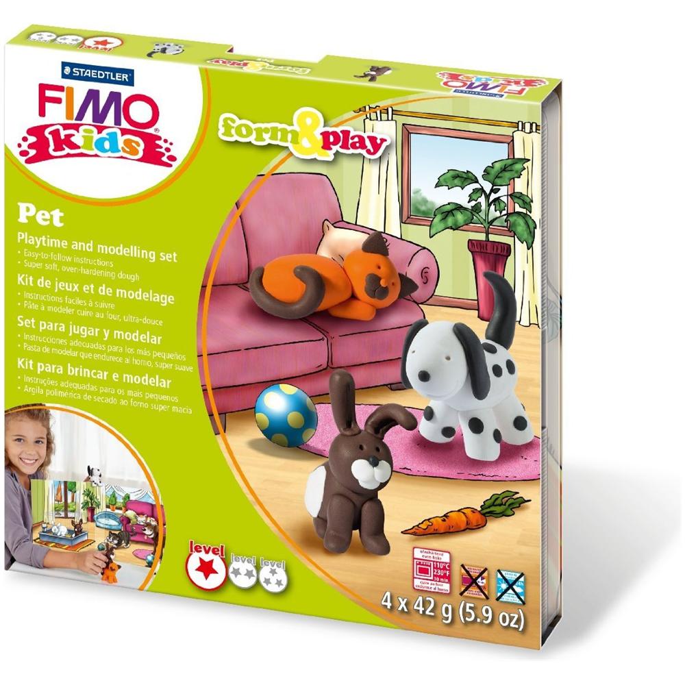 Pasta da Modellare Fimo Kids Form&Play Animali Domestici Livello 1 8034 02 LY - Foto 1