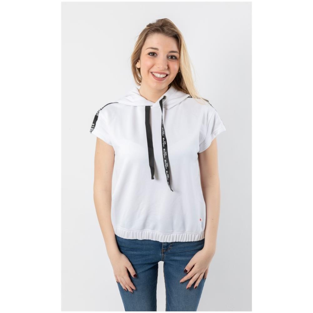 Felpa Donna Hooded Sleeveless - Taglia: S - Colore: Bianco Nero - Foto 1