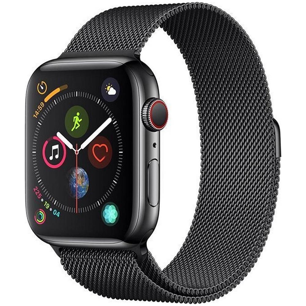 325083BK MILANESE LOOP 44MM SBLK Band Nero Acciaio inossidabile - Foto 1