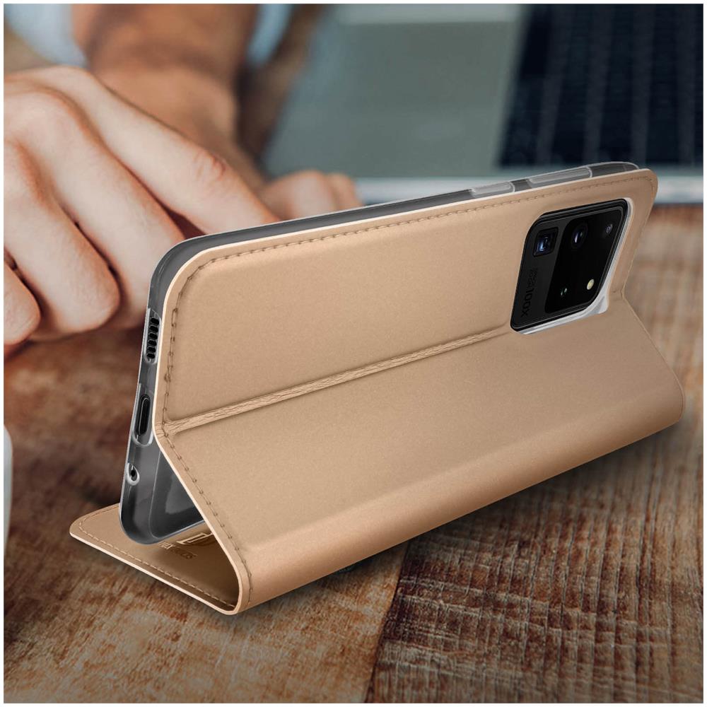 Custodia Samsung Galaxy S20 Ultra Custodia Supporto Video Rosa Gold - Foto 2