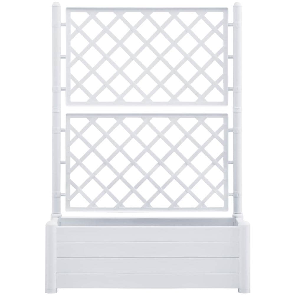 Fioriera da Giardino con Graticcio 100x43x142 cm PP Bianco - Foto 2