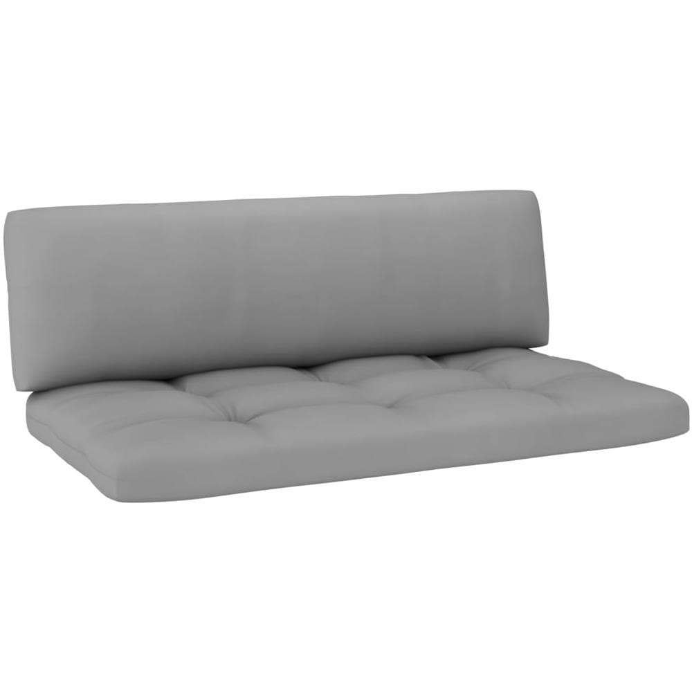 Set Divani in Pallet con Cuscini 6 pz in Pino Impregnato Grigio - Foto 3