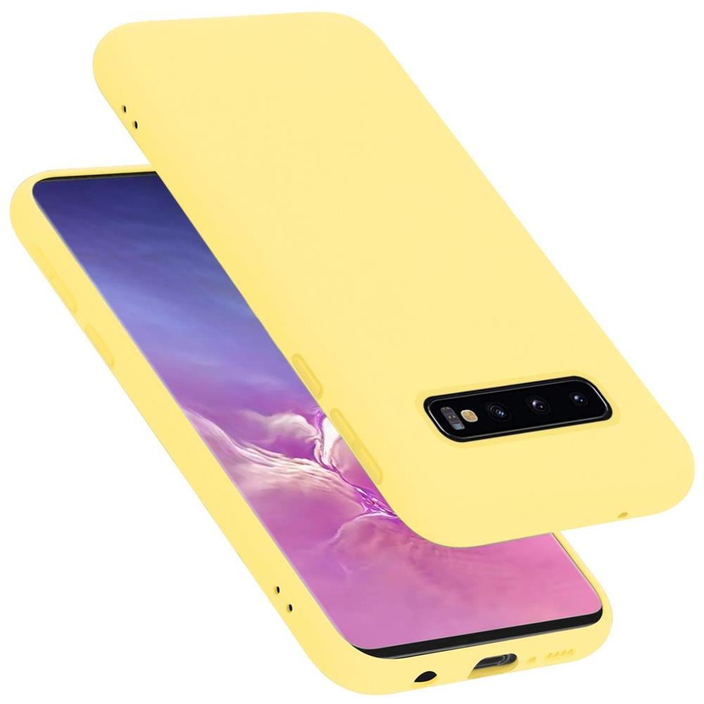 Custodia Compatibile Con Samsung Galaxy S10 In Liquid Giallo - Coperchio Protettivo In Silicone Tpu Flessibile - Foto 1