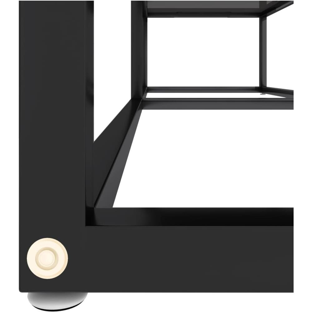 Mobile Porta TV Nero 140x40x40,5 cm in Vetro Temperato - Foto 5