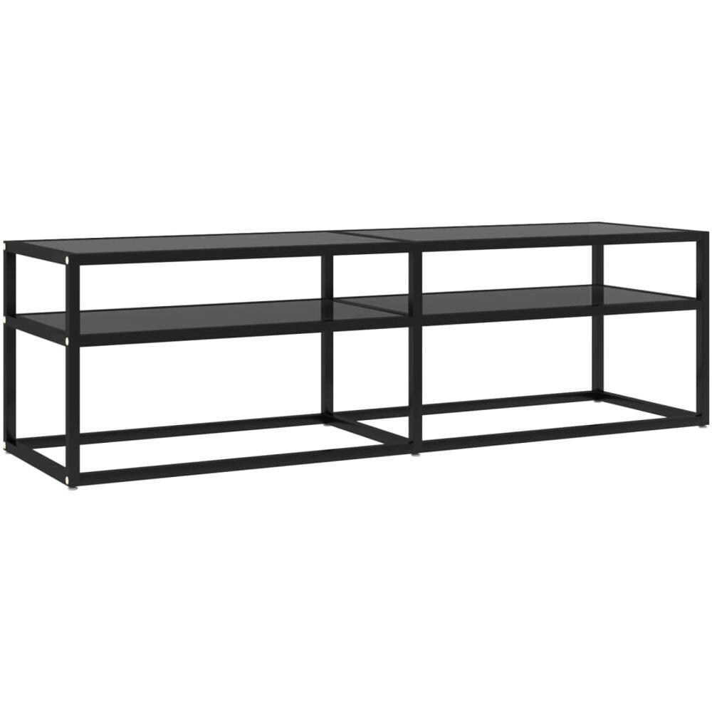 Mobile Porta TV Nero 140x40x40,5 cm in Vetro Temperato - Foto 1