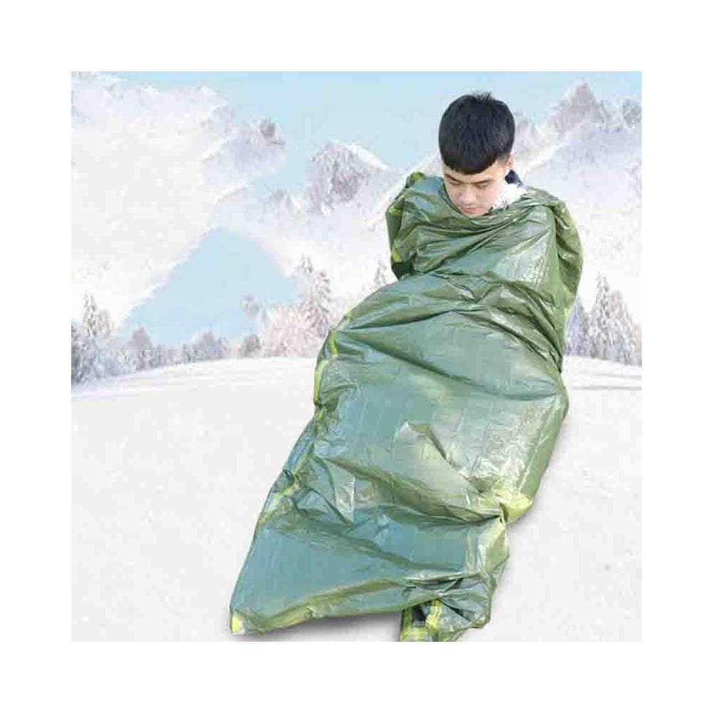 Sacco A Pelo Per Emergenze Verde Oliva / Giallo 210 × 91 Cm - Foto 2