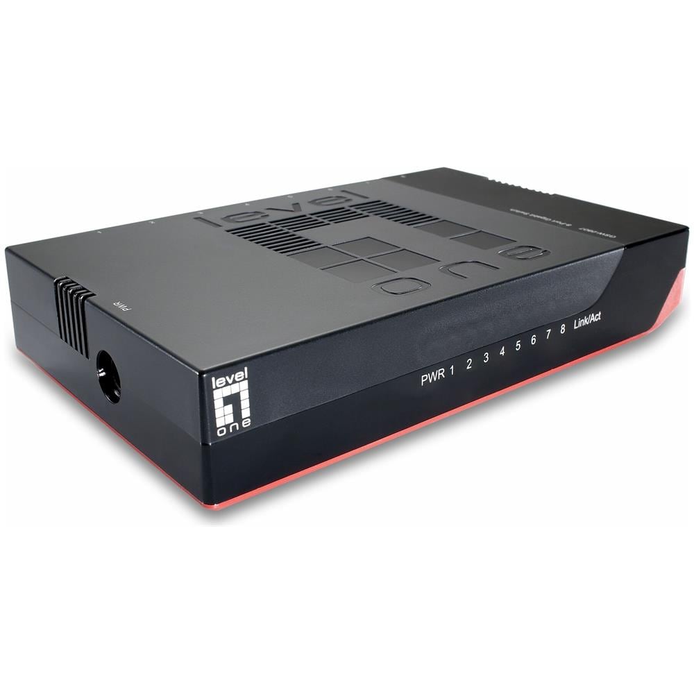 Switch GSW-0807 Non gestito RJ-45: 8. Full duplex IEEE 802.3x Nero / Rosso - Foto 1