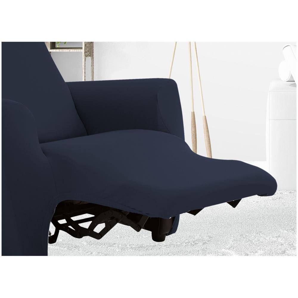 Copripoltrona Reclinabile Elasticizzato Antimacchia Magic Tinta Unita Blu Poltrona Relax Idrorepellente - Foto 5