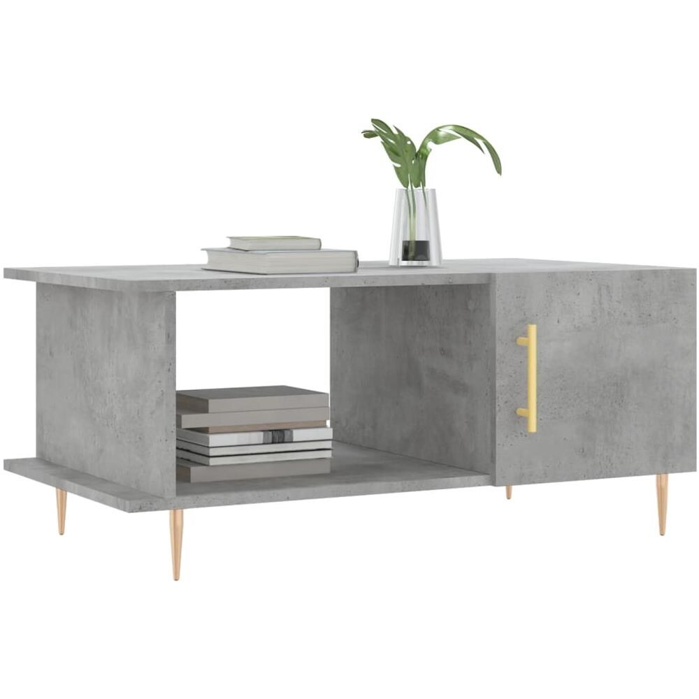 Tavolino Da Salotto Grigio Cemento 90x50x40cm Legno Multistrato - Foto 3