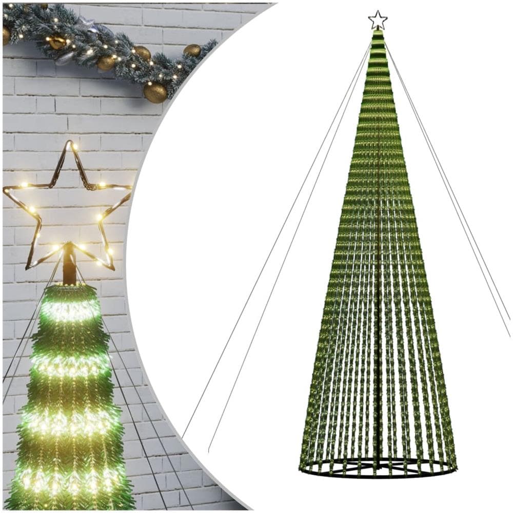 Illuminazione Albero Natale a Cono 1544LED Bianco Caldo 500cm - Foto 2