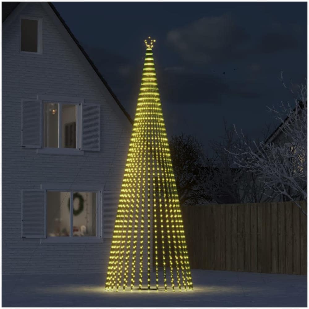 Illuminazione Albero Natale a Cono 1544LED Bianco Caldo 500cm - Foto 1