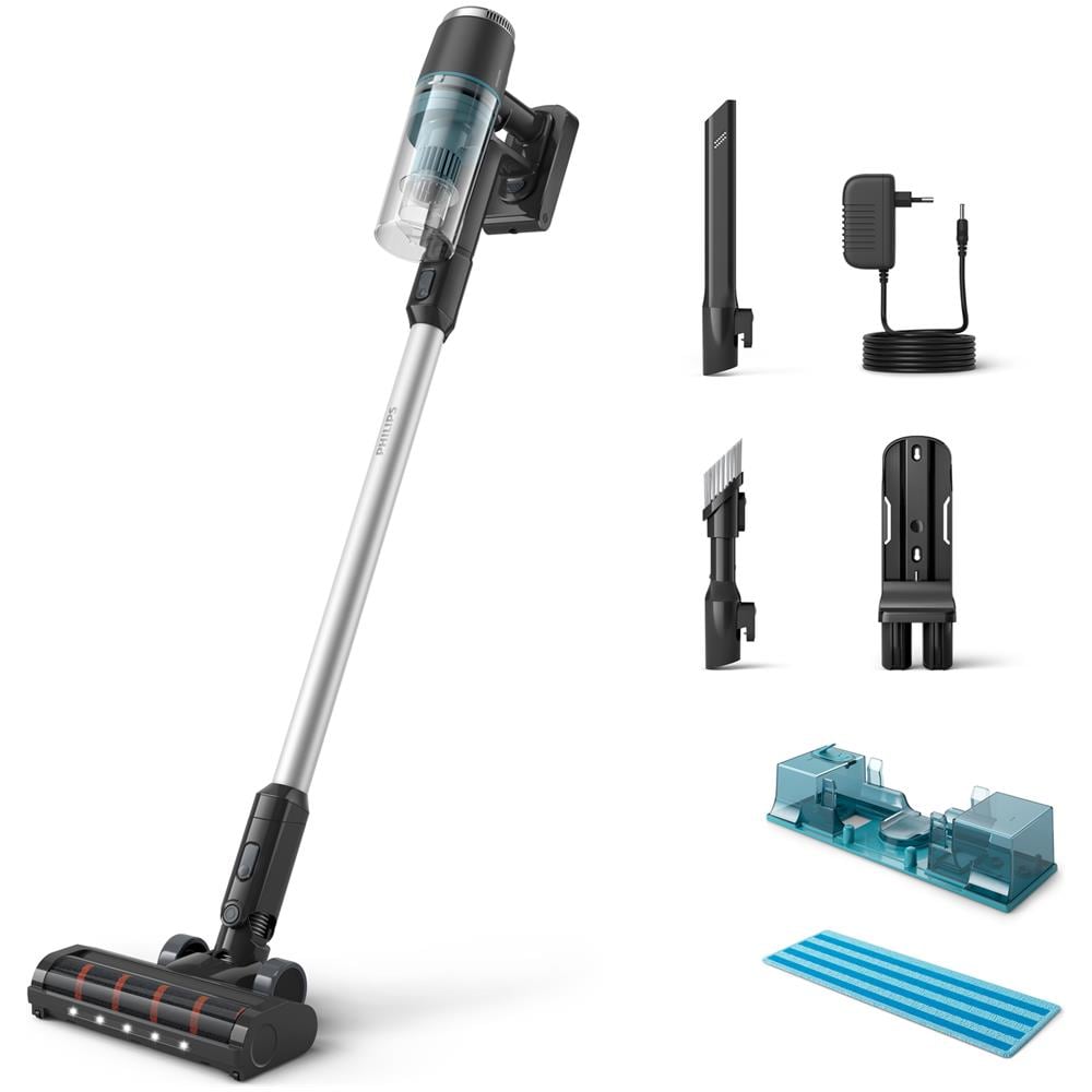 XC3133/01 Scopa Ricaricabile 2 i1n senza Sacco Colore Nero / Blu - Foto 1