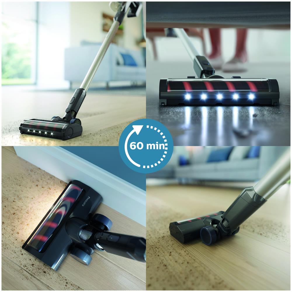 XC3133/01 Scopa Ricaricabile 2 i1n senza Sacco Colore Nero / Blu - Foto 8